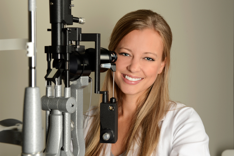 Optometrist smiling at the camera