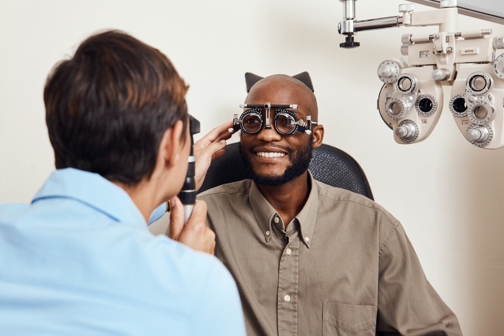 Man getting his vision checked