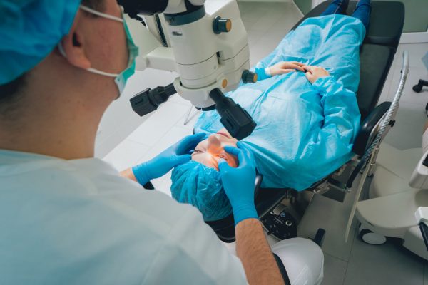 Patient ready to undergo Macular Hole Surgery