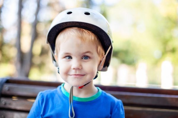 Little boy with crossed eyes